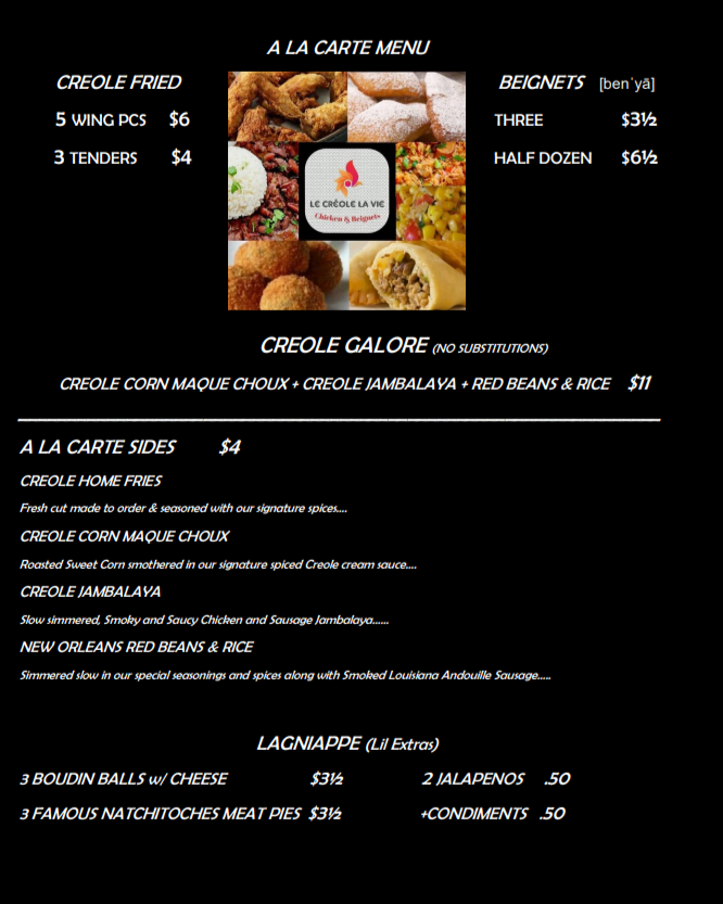 Le Creole La Vie ° Chicken & Beignets | restaurant | 12800 Woodforest Blvd, Houston, TX 77015, USA | 8326999925 OR +1 832-699-9925