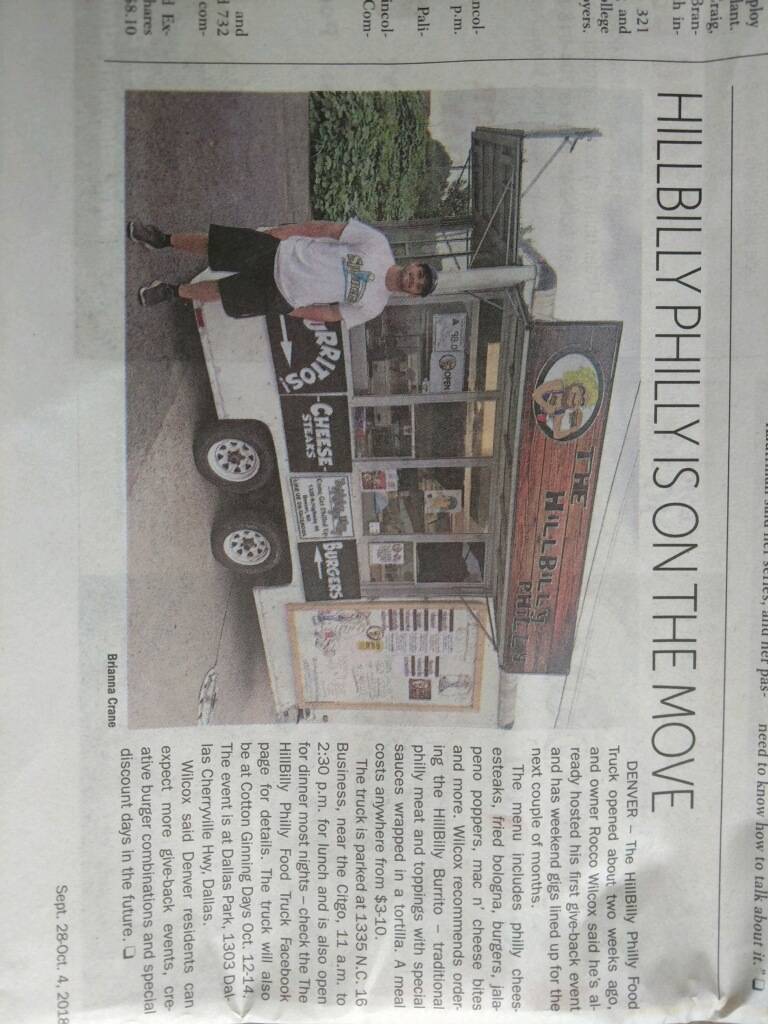 The Hillbilly Philly | restaurant | 2762 Norland Ct, Denver, NC 28037, USA | 3045533170 OR +1 304-553-3170