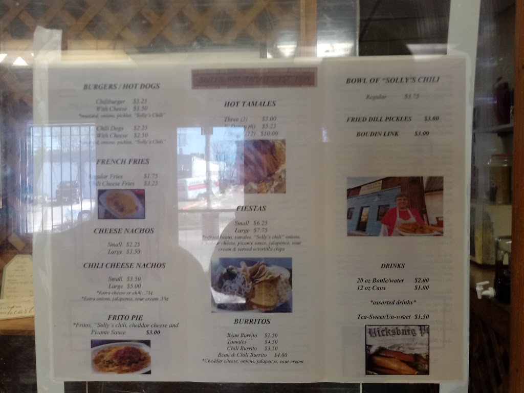 Sollys Hot Tamales | restaurant | 1921 Washington St, Vicksburg, MS 39180, USA | 6016362020 OR +1 601-636-2020