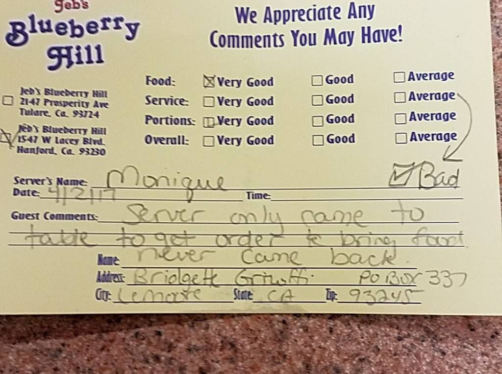 Jebs Blueberry Hill | restaurant | 18th Ave &, E Hanford Armona Rd, Lemoore, CA 93245, USA | 5599251527 OR +1 559-925-1527