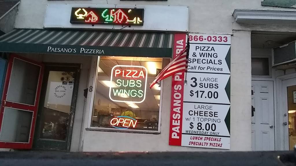 Paesanos Pizzeria | restaurant | 8 W Main St, Mohawk, NY 13407, USA | 3158660333 OR +1 315-866-0333