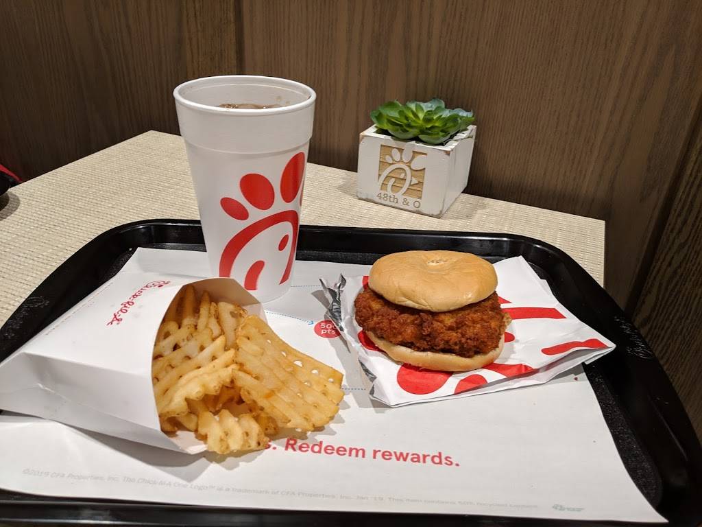 Chick-fil-A | restaurant | 4770 O St, Lincoln, NE 68510, USA | 4024650075 OR +1 402-465-0075