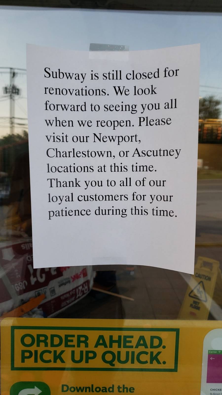 Subway | restaurant | 102 Elm St, Claremont, NH 03743, USA | 6035425895 OR +1 603-542-5895