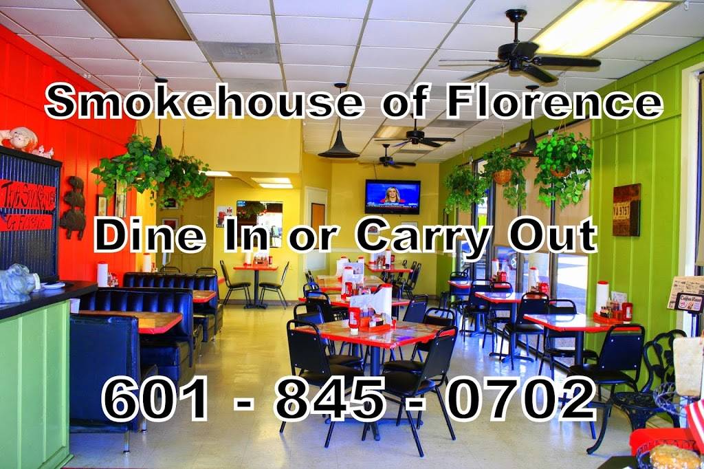 Smokehouse of Florence | restaurant | 3091 US 49 Suite A, Florence, MS 39073, USA | 6018450702 OR +1 601-845-0702