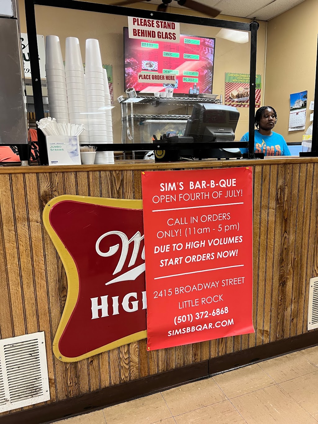 Sims Bar-B-Que | restaurant | 2415 Broadway St, Little Rock, AR 72206, USA | 5013726868 OR +1 501-372-6868