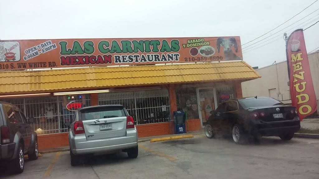 Carnitas Mexican Restaurant | restaurant | 1310 S WW White Rd, San Antonio, TX 78220, USA | 2103596800 OR +1 210-359-6800