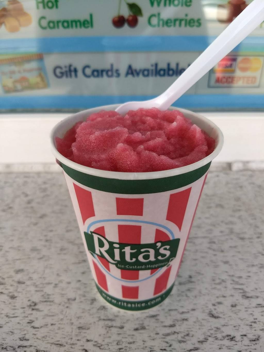 Ritas Italian Ice & Frozen Custard | restaurant | 1985 Lincoln Way Rainbow Village Shopping Center, White Oak, PA 15131, USA | 4126737482 OR +1 412-673-7482