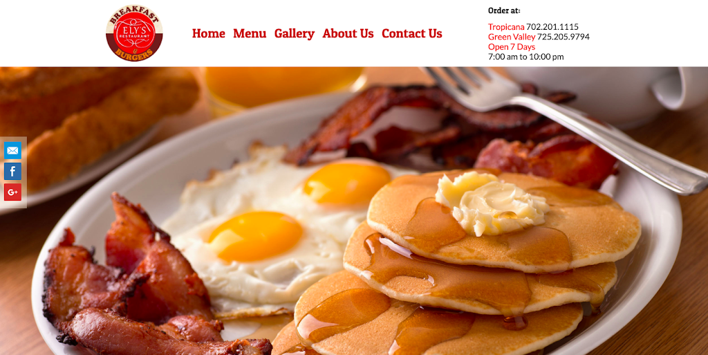 Elys Breakfast Restaurant & Burgers | restaurant | 2477 E Tropicana Ave, Las Vegas, NV 89121, USA | 7022011115 OR +1 702-201-1115