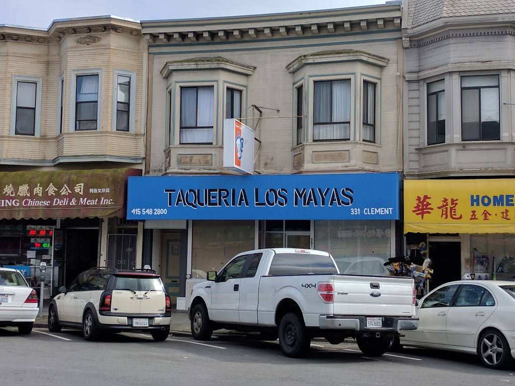 Taqueria Los Mayas | restaurant | 331 Clement St, San Francisco, CA 94118, USA | 4155482800 OR +1 415-548-2800