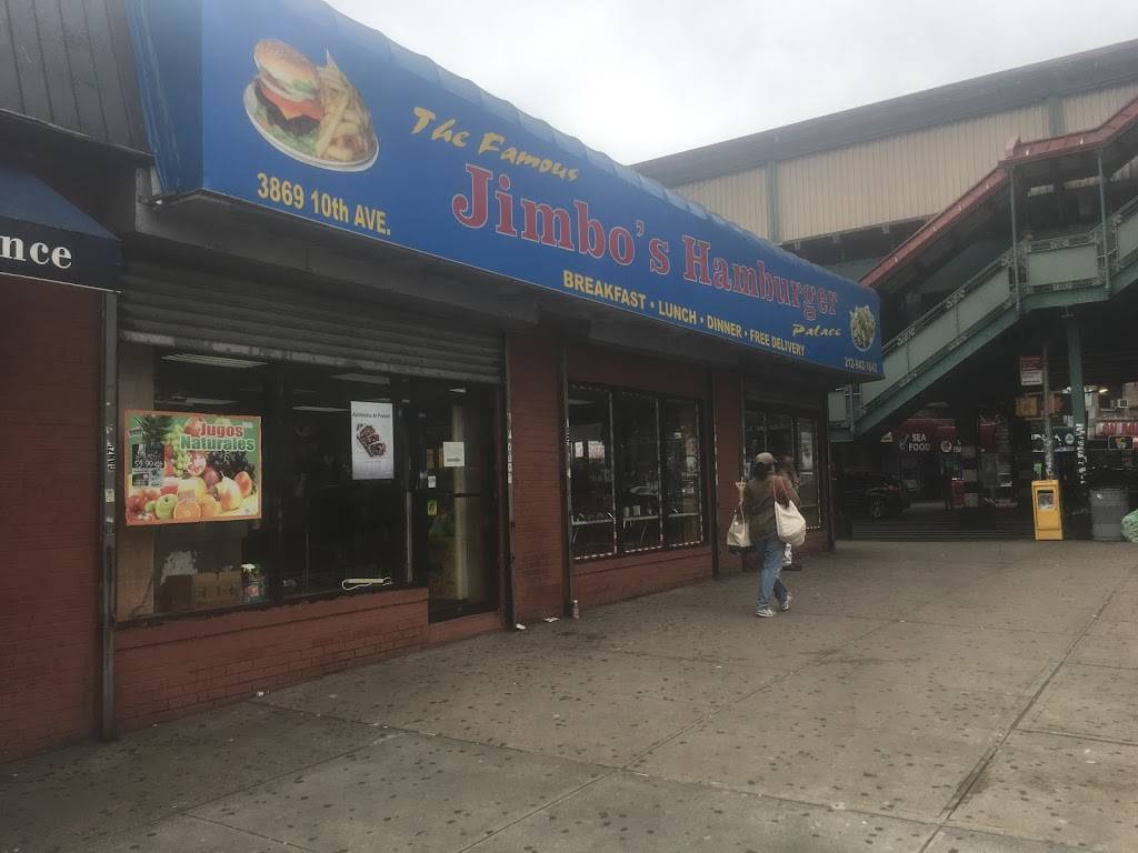 Jimbos Hamburger Palace | meal takeaway | 3869 10th Ave, New York, NY 10034, USA | 2129421642 OR +1 212-942-1642