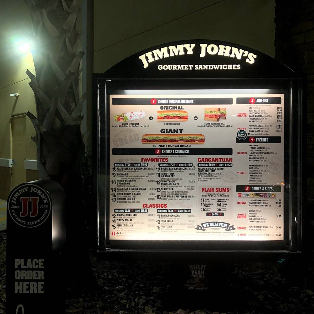 Jimmy Johns | meal delivery | 9442 Narcoossee Rd Suite C, Orlando, FL 32827, USA | 4074126657 OR +1 407-412-6657