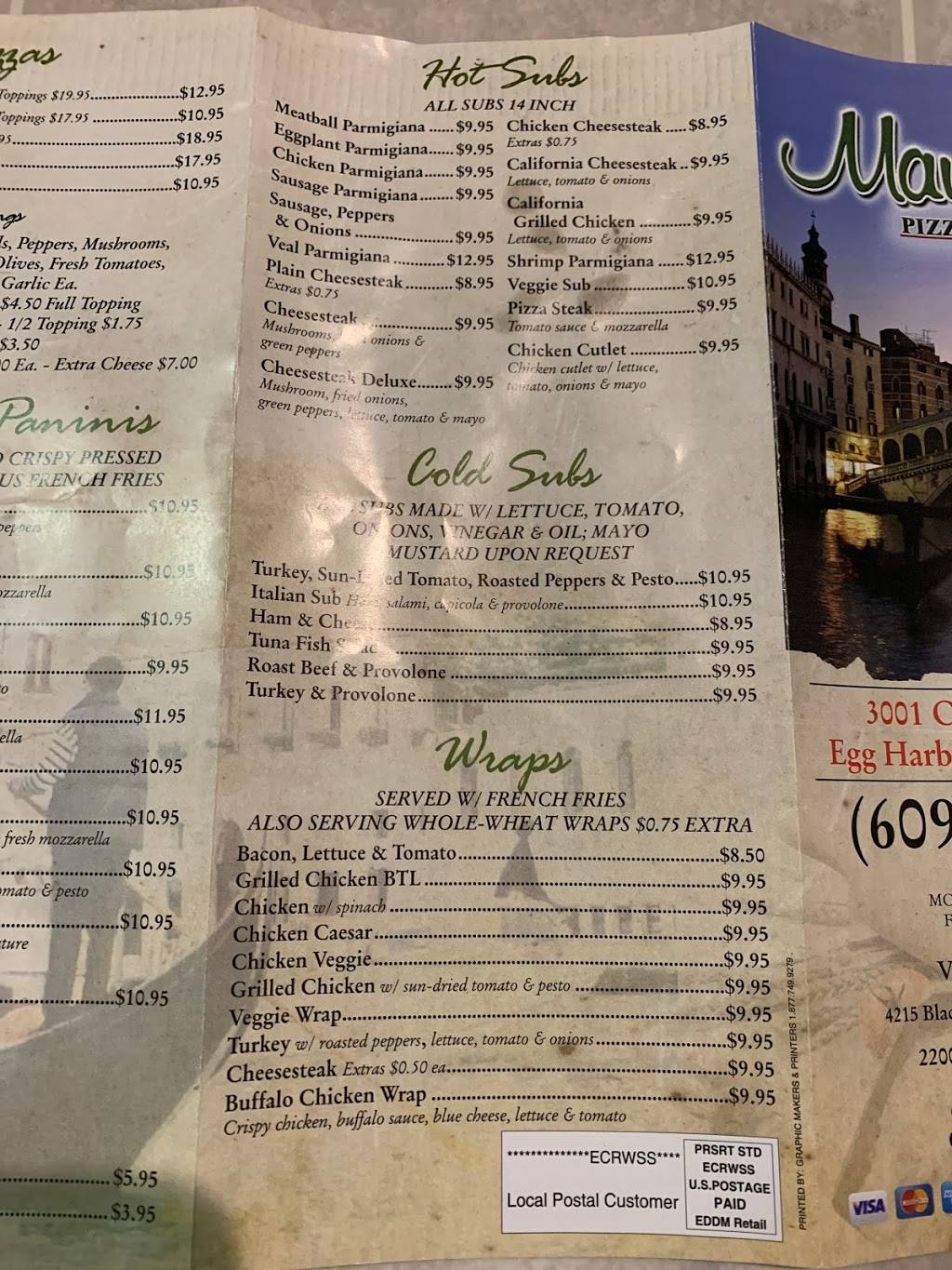 Maurizio’s Pizzeria Express | meal takeaway | 3001 Ocean Heights Ave, Egg Harbor Township, NJ 08234, USA | 6099265566 OR +1 609-926-5566