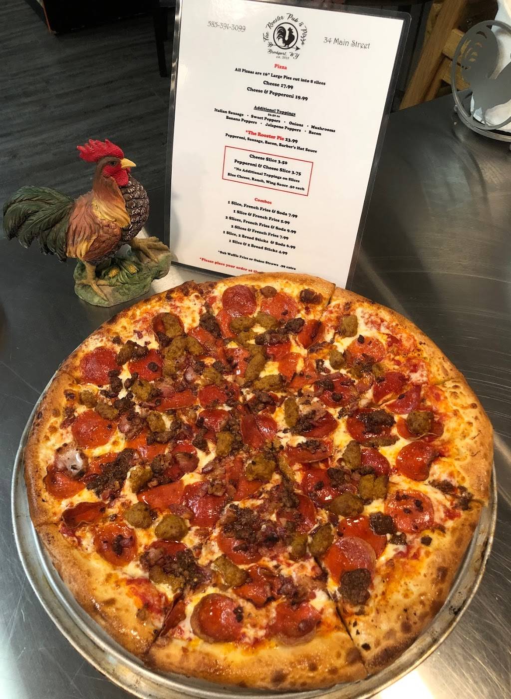 The Rooster Pub And Pizza | restaurant | 34 Main St, Brockport, NY 14420, USA | 5853913099 OR +1 585-391-3099