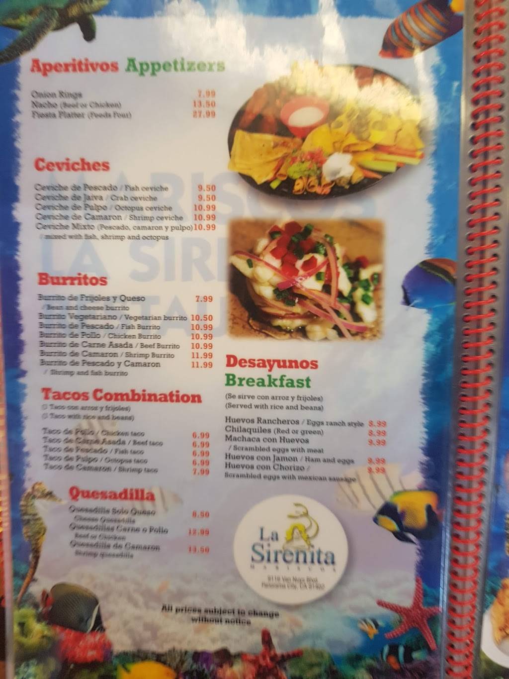 La Sirenita Express Mexican Food | restaurant | 4200, 15355 Sherman Way a, Van Nuys, CA 91406, USA | 8189099080 OR +1 818-909-9080