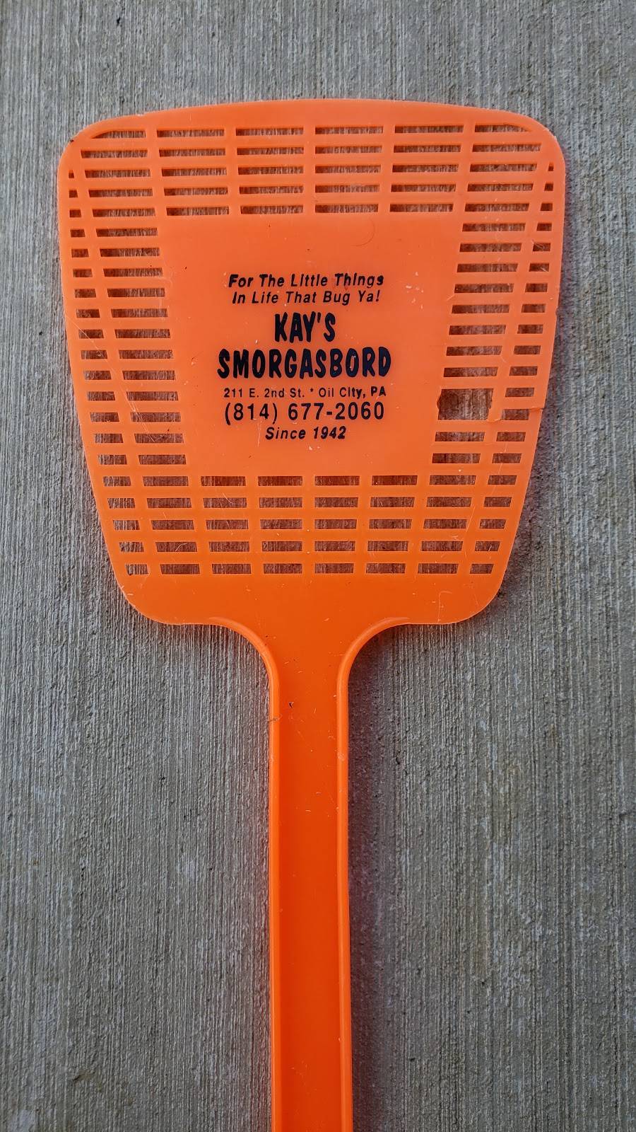 Kays Smorgasbord | restaurant | 211 E 2nd St, Oil City, PA 16301, USA | 8146772060 OR +1 814-677-2060