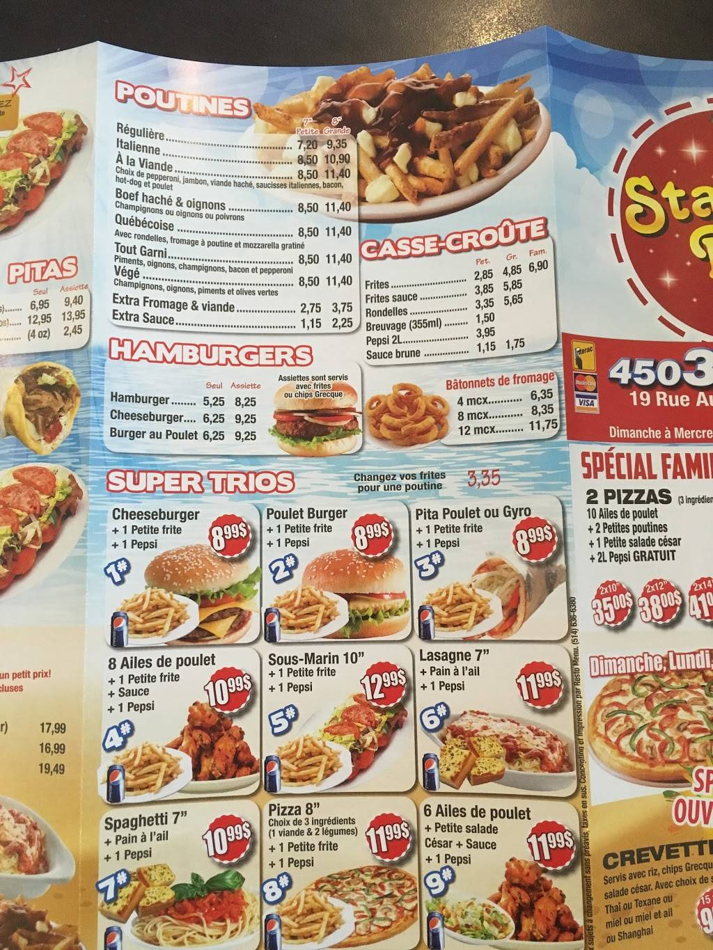 Star Pizza | restaurant | 19 Rue Authier, Granby, QC J2G 7X1, Canada | 4503617777 OR +1 450-361-7777