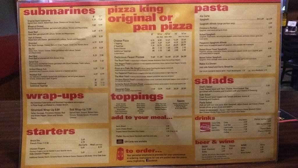 Pizza King | restaurant | 102 S Main St, Summitville, IN 46070, USA | 7655362444 OR +1 765-536-2444