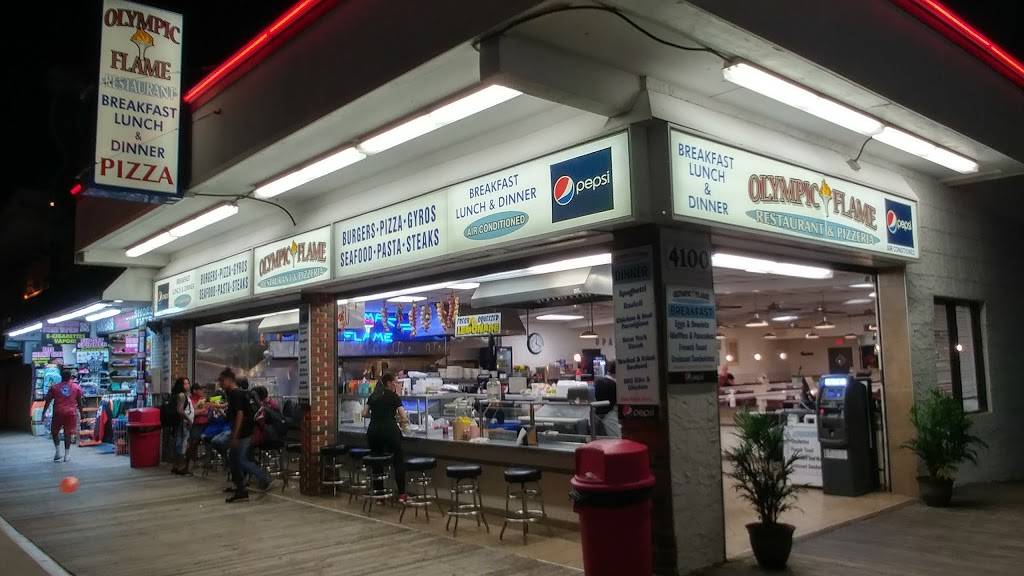 Olympic Flame Restaurant | restaurant | 4100 Boardwalk, Wildwood, NJ 08260, USA | 6095222202 OR +1 609-522-2202