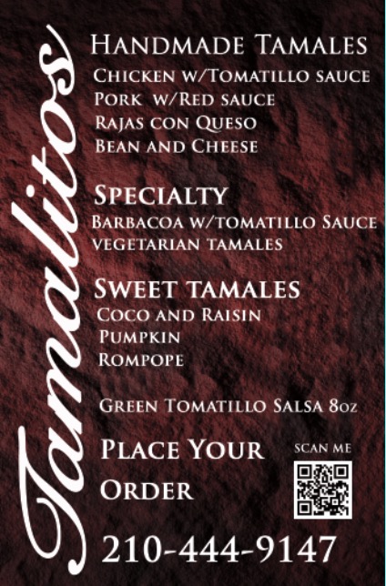 Tamalitos | restaurant | 2042 S Callaghan Rd, San Antonio, TX 78227, USA | 2104449147 OR +1 210-444-9147