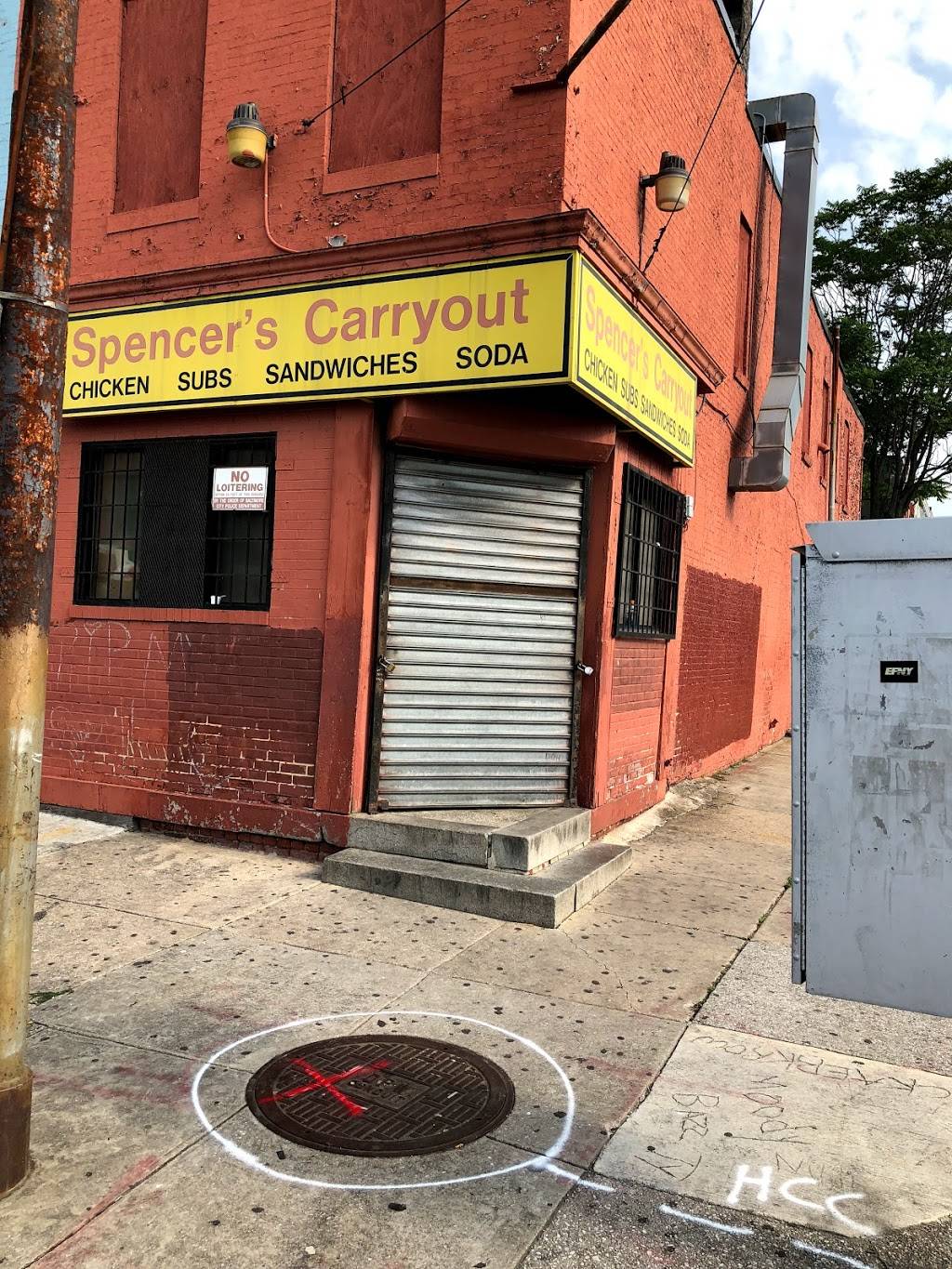Spencers Carry Out | meal takeaway | 2446 E Preston St, Baltimore, MD 21213, USA | 4107328929 OR +1 410-732-8929