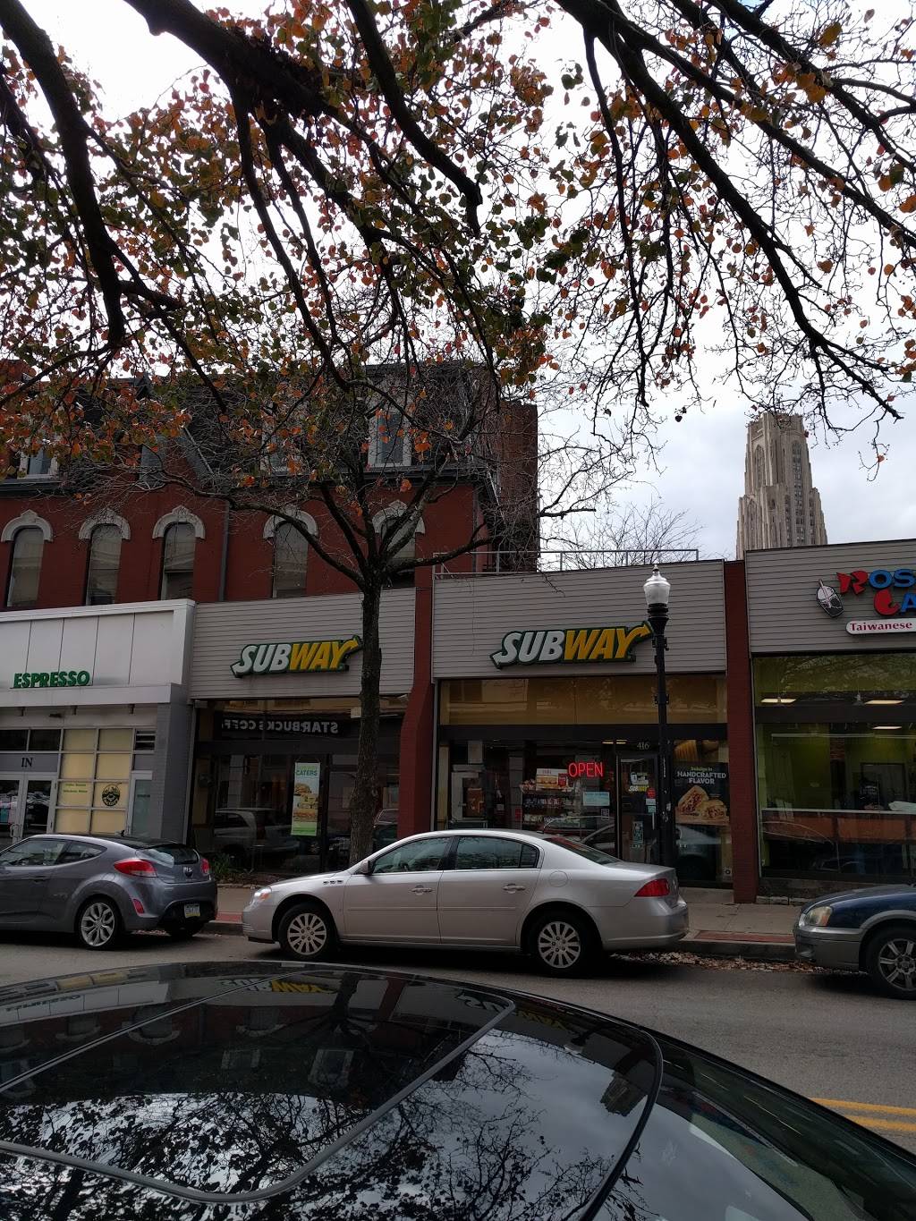 Subway | restaurant | 418 S Craig St, Pittsburgh, PA 15213, USA | 4126876728 OR +1 412-687-6728