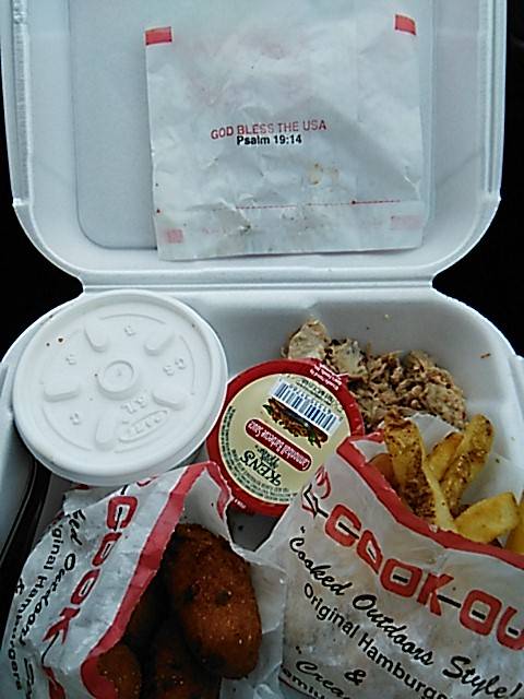 Cook Out | restaurant | 869 S Jefferson Ave, Cookeville, TN 38501, USA | 8665470011 OR +1 866-547-0011