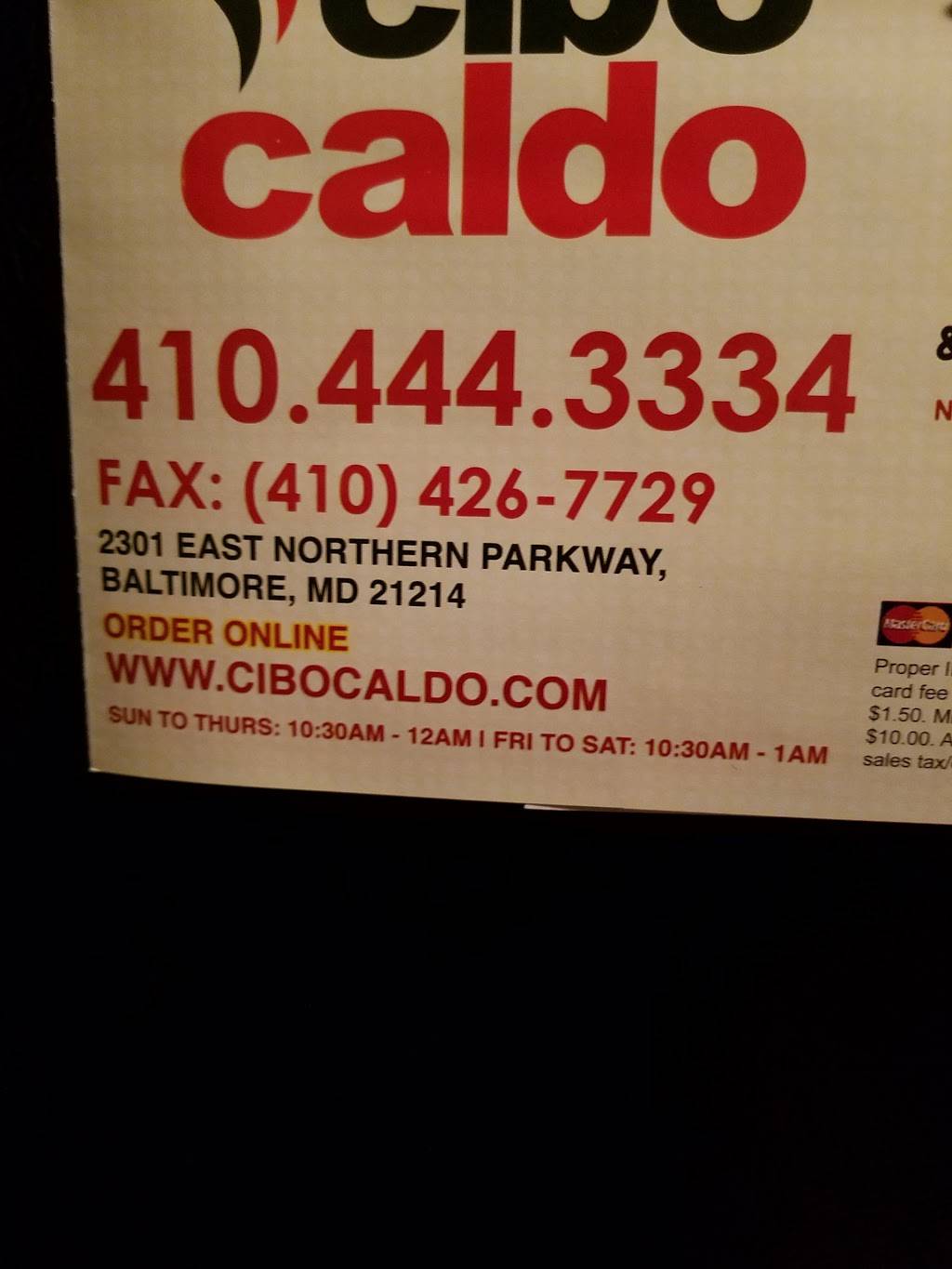 Cibo Caldo | restaurant | 2301 E Northern Pkwy, Baltimore, MD 21214, USA | 4104443334 OR +1 410-444-3334