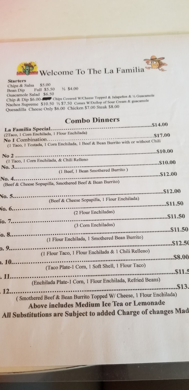 La Familia Restaurant | restaurant | 302 W 2nd St, Wray, CO 80758, USA | 9703325157 OR +1 970-332-5157