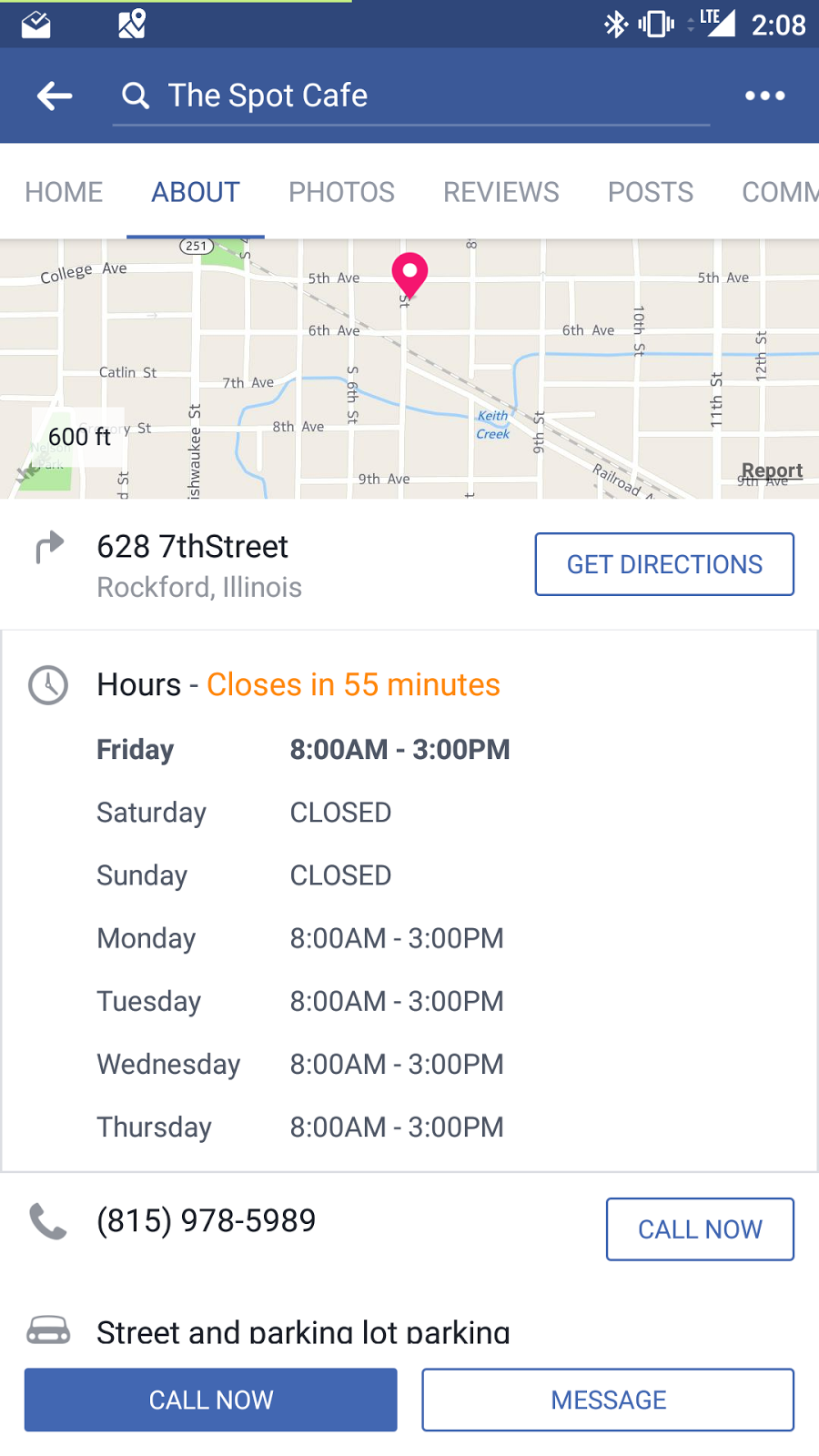 The Spot Cafe | cafe | 628 7th St, Rockford, IL 61104, USA | 7792108121 OR +1 779-210-8121