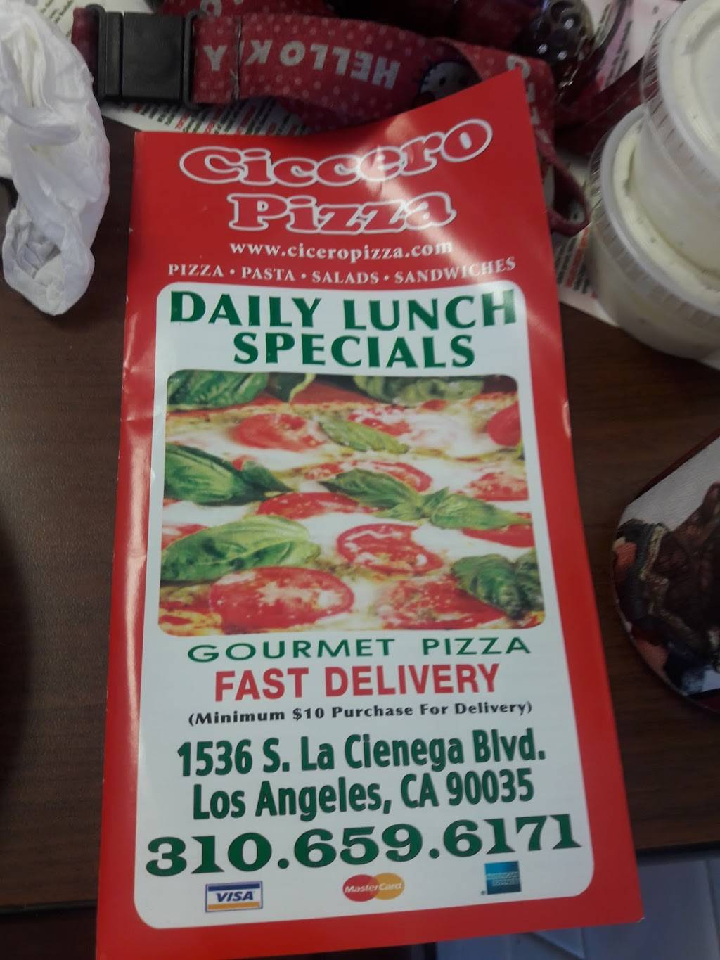 Ciccero Pizza | restaurant | 1536 S La Cienega Blvd, Los Angeles, CA 90035, USA | 3106596171 OR +1 310-659-6171