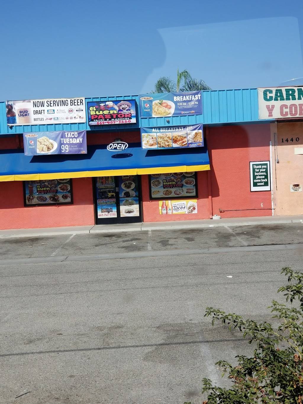 El Buen Pastor Tacos Y Mariscos | restaurant | 1440 Weedpatch Hwy ste b, Bakersfield, CA 93307, USA | 6614893220 OR +1 661-489-3220