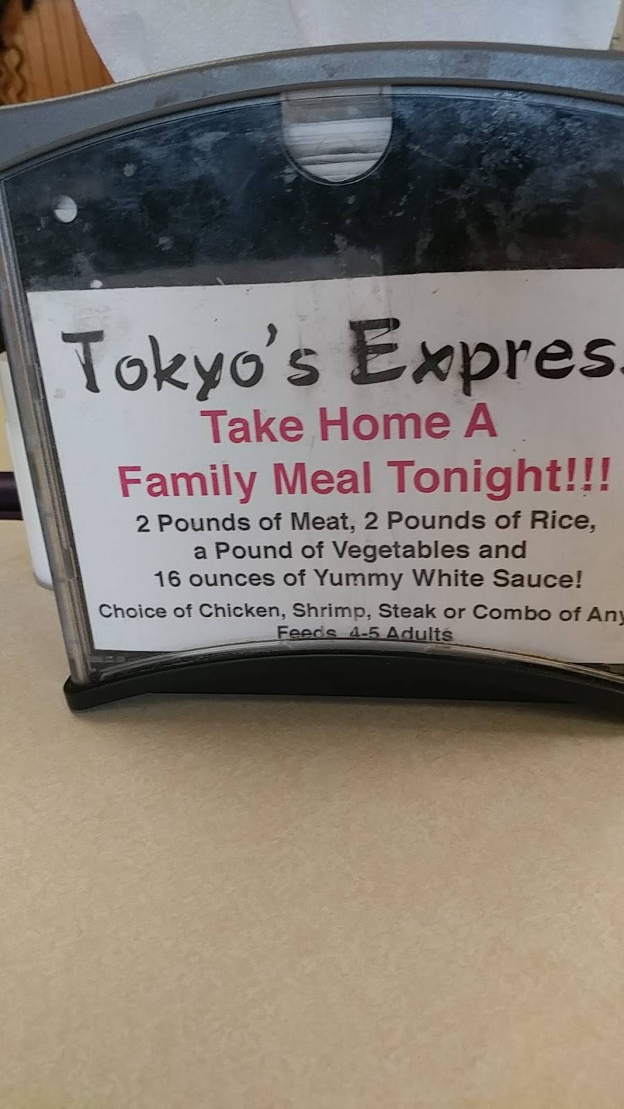 Tokyos Express | restaurant | 1407 Sunset Ave G, Clinton, NC 28328, USA | 9105902191 OR +1 910-590-2191