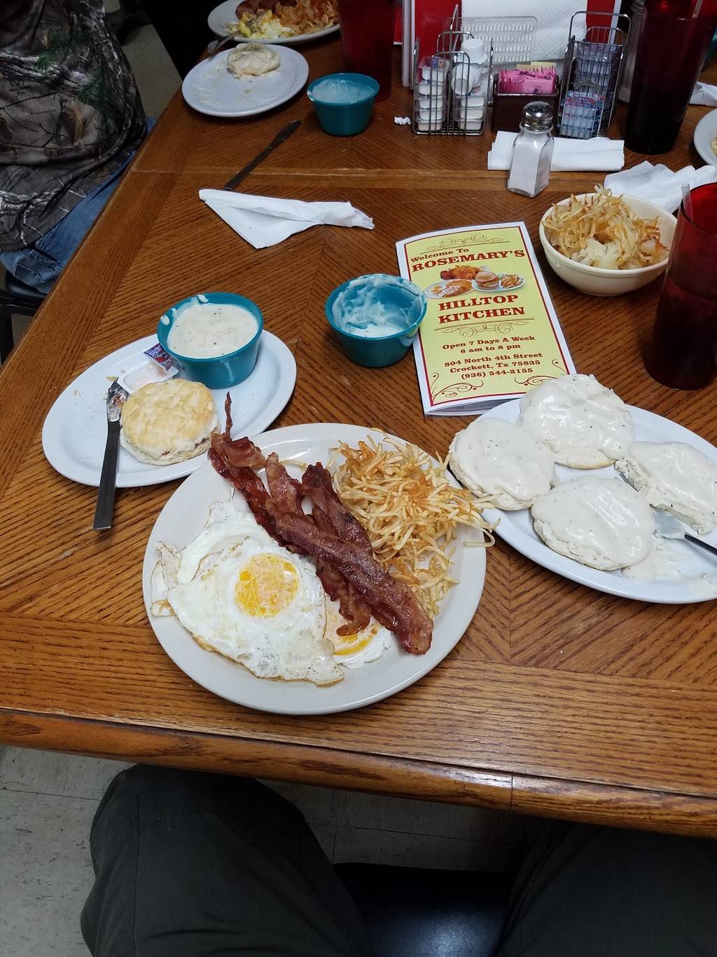 Rosemarys Hilltop Kitchen | restaurant | 804 N 4th St, Crockett, TX 75835, USA | 9365442155 OR +1 936-544-2155