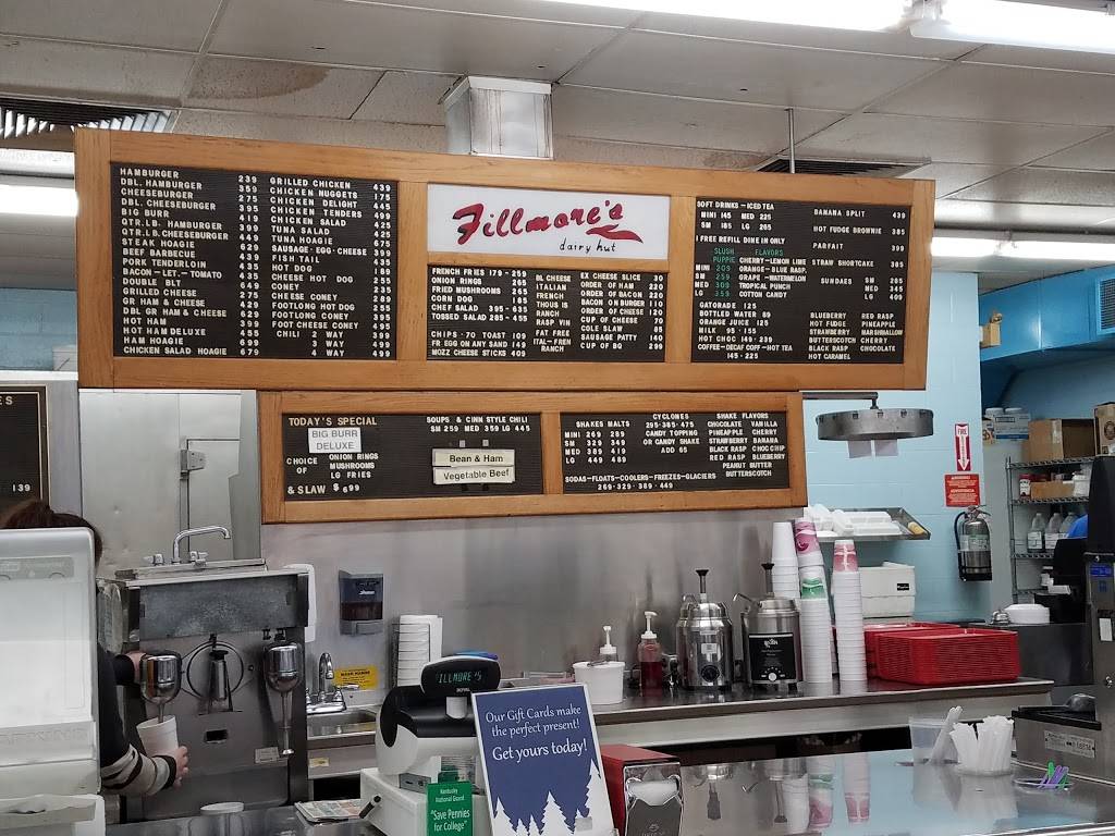 Fillmores Dairy Hut | restaurant | 7500 Burlington Pike, Florence, KY 41042, USA | 8593717221 OR +1 859-371-7221