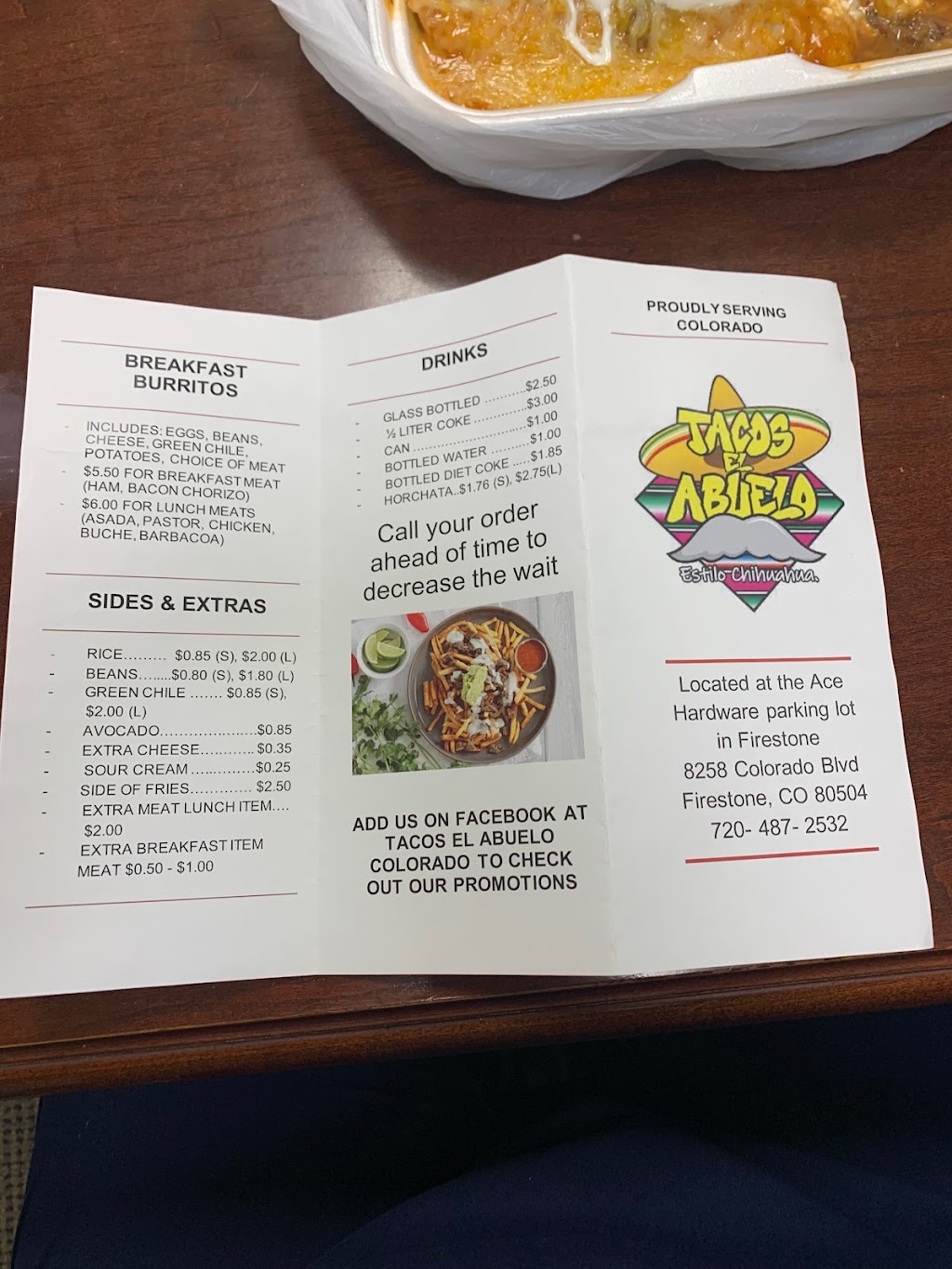 Tacos El Abuelo | restaurant | 8274 County Rd 13, Longmont, CO 80504, USA | 7204872532 OR +1 720-487-2532