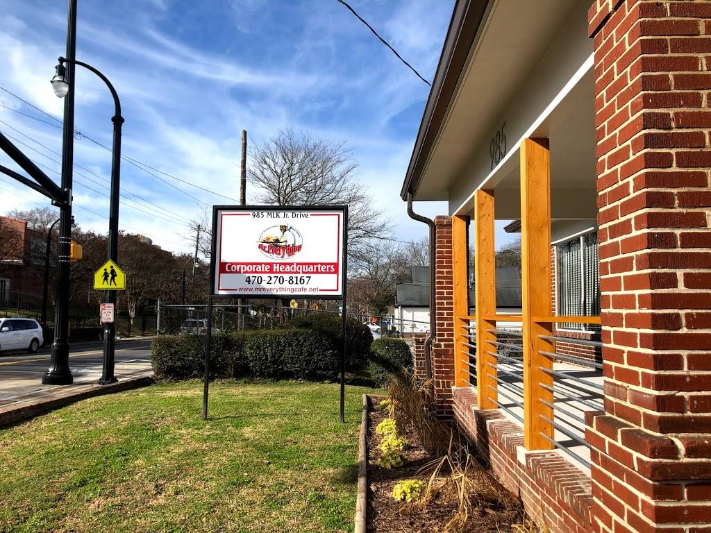 Mr Everything Cafe Corporate Office | restaurant | 985 M.L.K. Jr Dr NW, Atlanta, GA 30314, USA | 4702708167 OR +1 470-270-8167