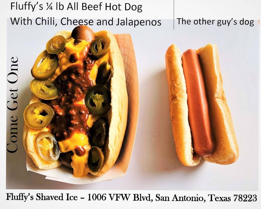 Fluffy’s Shaved Ice | meal takeaway | 1006 VFW Blvd Bldg 2, San Antonio, TX 78223, USA | 2102549330 OR +1 210-254-9330