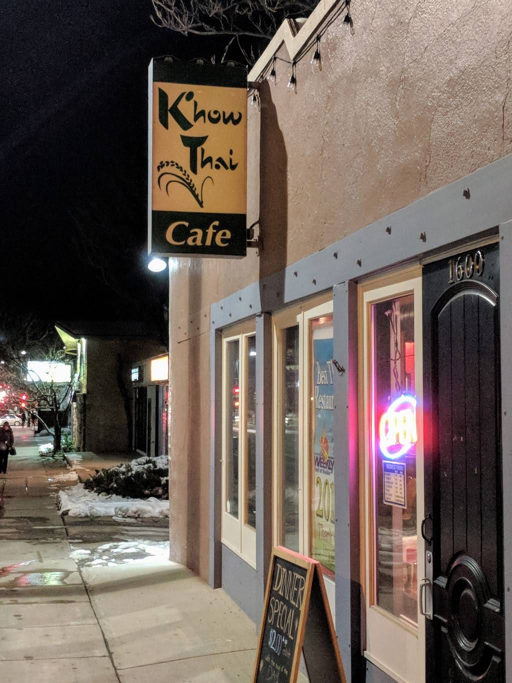 Khow Thai Cafe | restaurant | 1600 Broadway, Boulder, CO 80302, USA | 3034470273 OR +1 303-447-0273