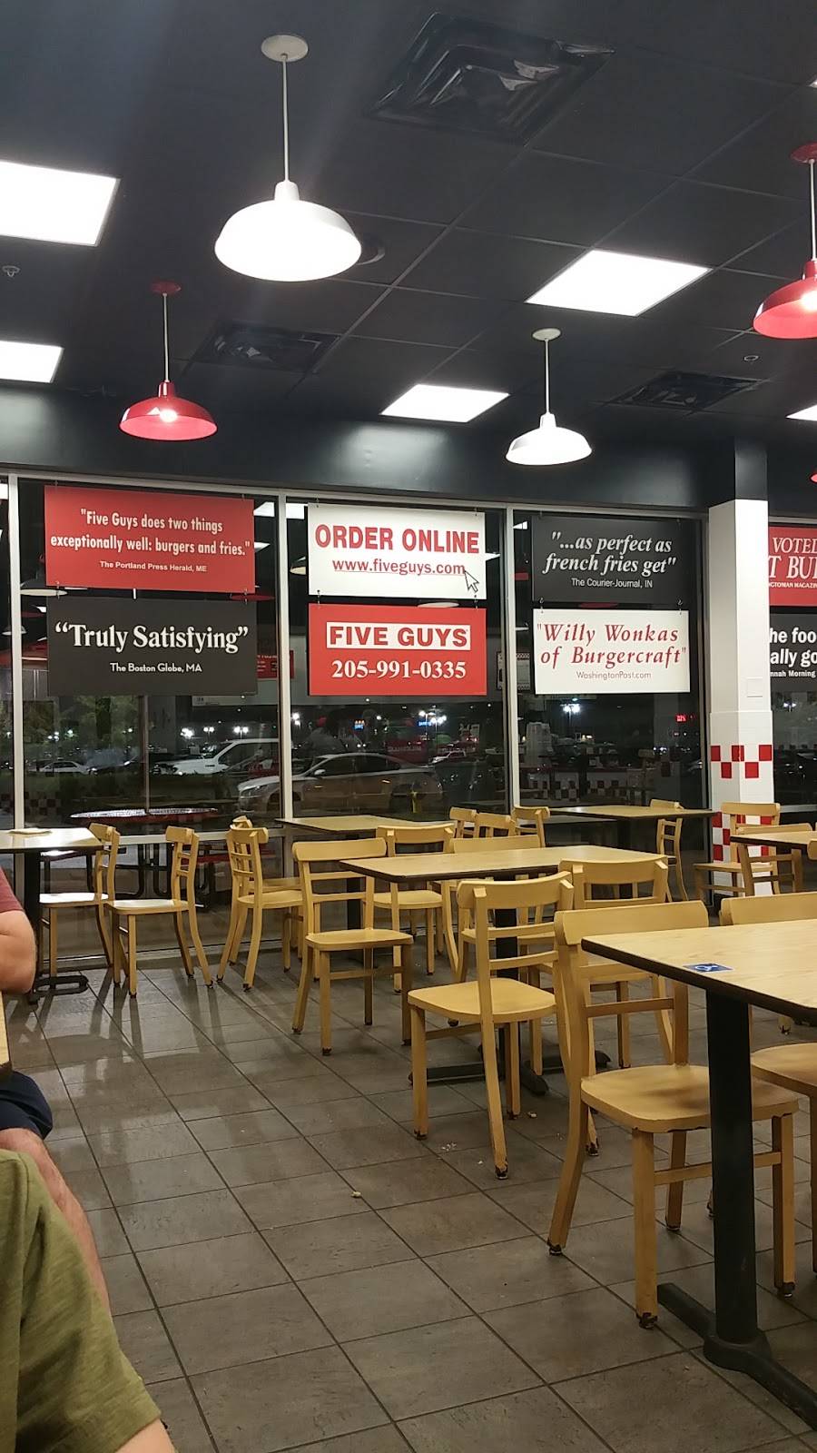 Five Guys | meal takeaway | 300 Doug Baker Blvd, Birmingham, AL 35242, USA | 2059910335 OR +1 205-991-0335