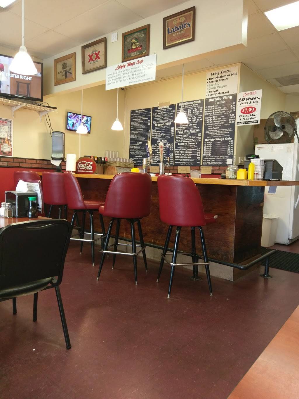 Lovejoy Wings Cafe | restaurant | 11169 Tara Blvd, Hampton, GA 30228, USA | 6784792505 OR +1 678-479-2505