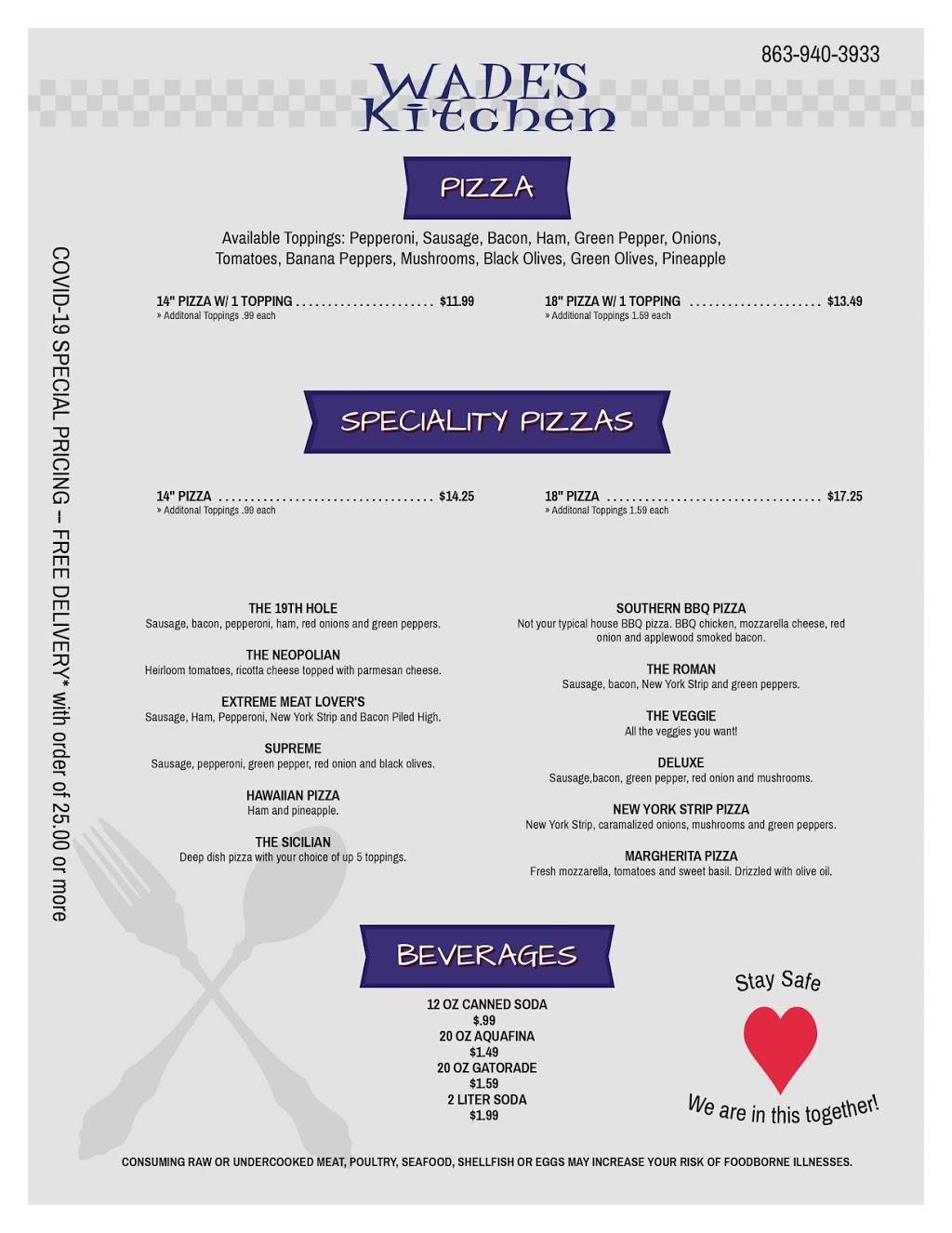 Wades Kitchen | restaurant | 6617 N Socrum Loop Rd, Lakeland, FL 33809, USA | 8639403933 OR +1 863-940-3933