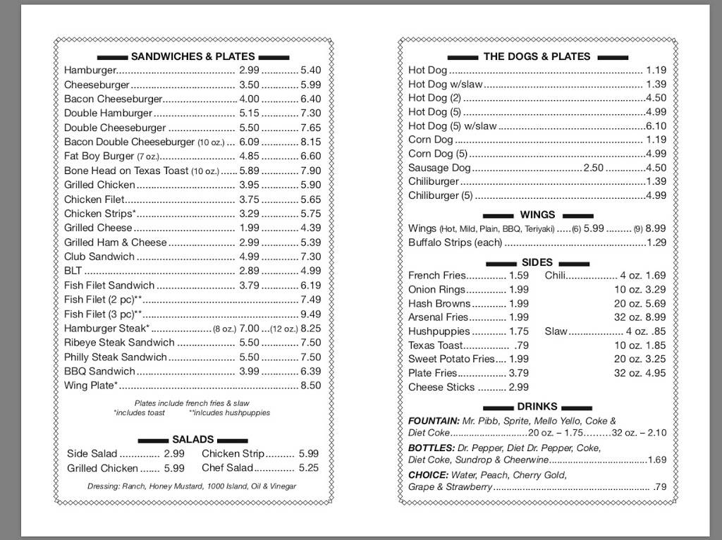The Arsenal | restaurant | 126 Shelby Hwy, Gaffney, SC 29340, USA | 8644893707 OR +1 864-489-3707