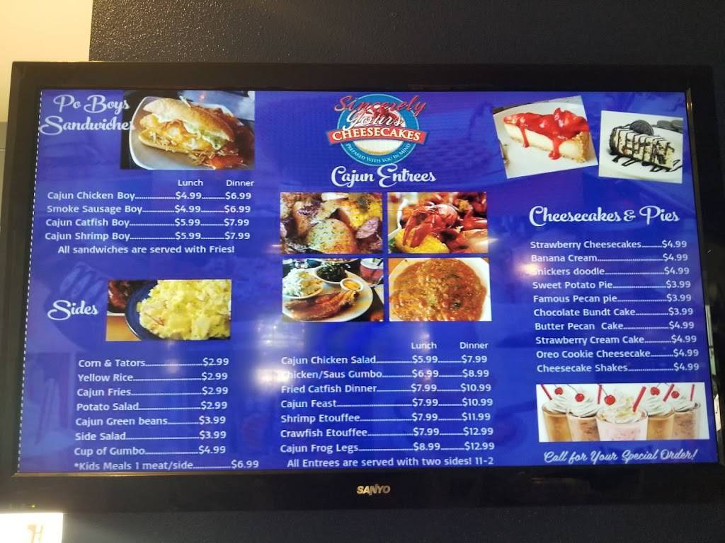 Sincerely Yours Cheesecakes and Cajun Grill | restaurant | 107 S Main St, Cedar Hill, TX 75104, USA | 9722912253 OR +1 972-291-2253