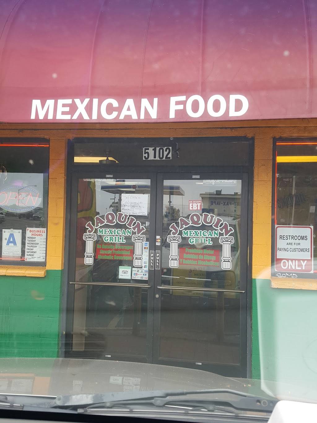 Jaquin Mexican Grill | restaurant | 5102 1/2 Imperial Ave, San Diego, CA 92114, USA | 6192646193 OR +1 619-264-6193