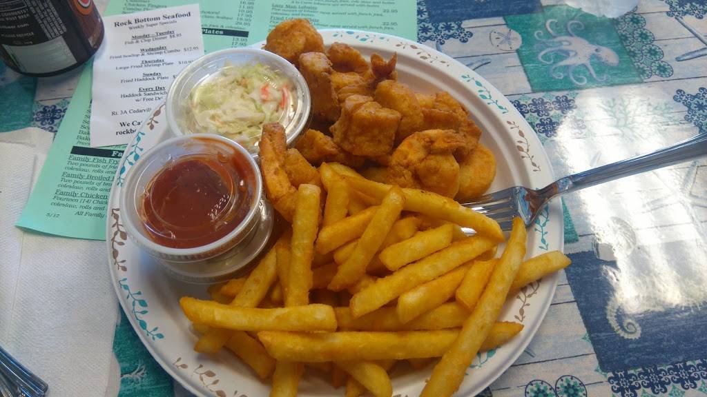 Rock Bottom Seafood | restaurant | 2234 State Rd, Plymouth, MA 02360, USA | 5088886678 OR +1 508-888-6678