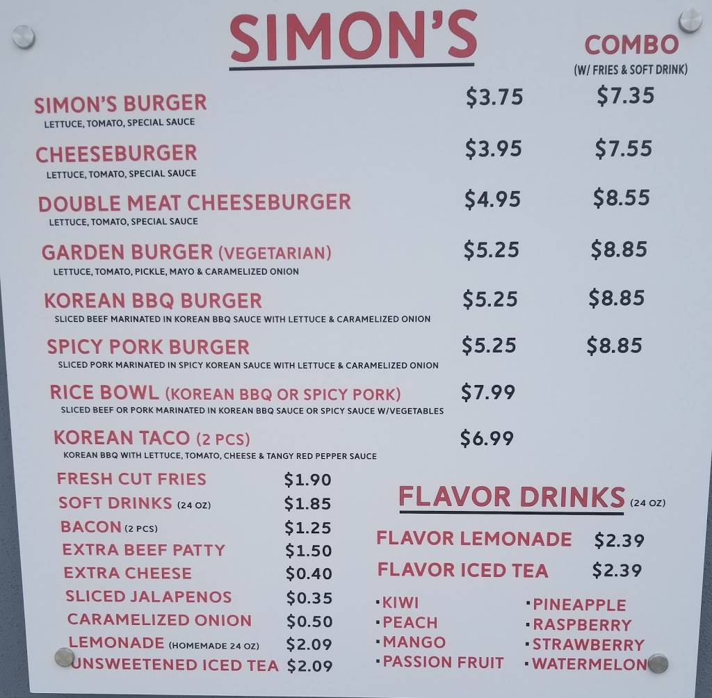 Simons Burger | restaurant | 4507 E Martin Luther King Jr Blvd Bldg 2, Austin, TX 78721, USA | 5123635197 OR +1 512-363-5197