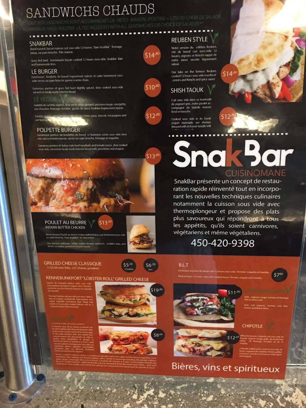 Snak Bar | Cuisinomane | restaurant | 17659 Rue Charles, Mirabel, QC J7J 1L8, Canada | 4504209398 OR +1 450-420-9398