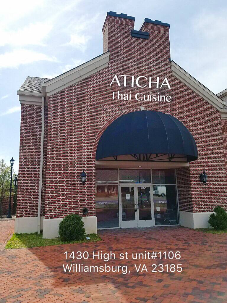 Aticha Thai Cuisine | restaurant | 1430 High St, Williamsburg, VA 23185, USA | 7573783773 OR +1 757-378-3773