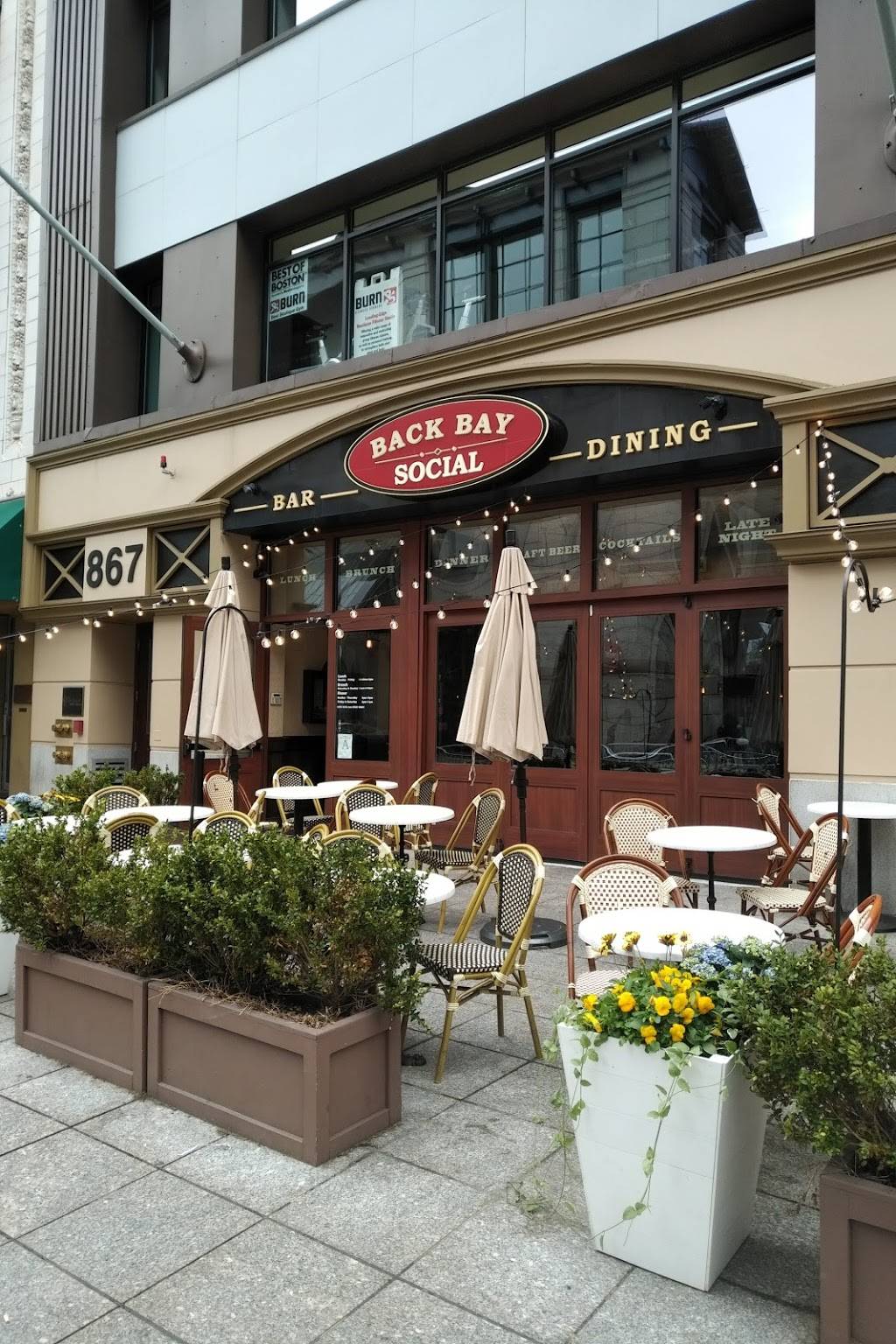 Back Bay Social | restaurant | 867 Boylston St, Boston, MA 02199, USA | 6172473200 OR +1 617-247-3200