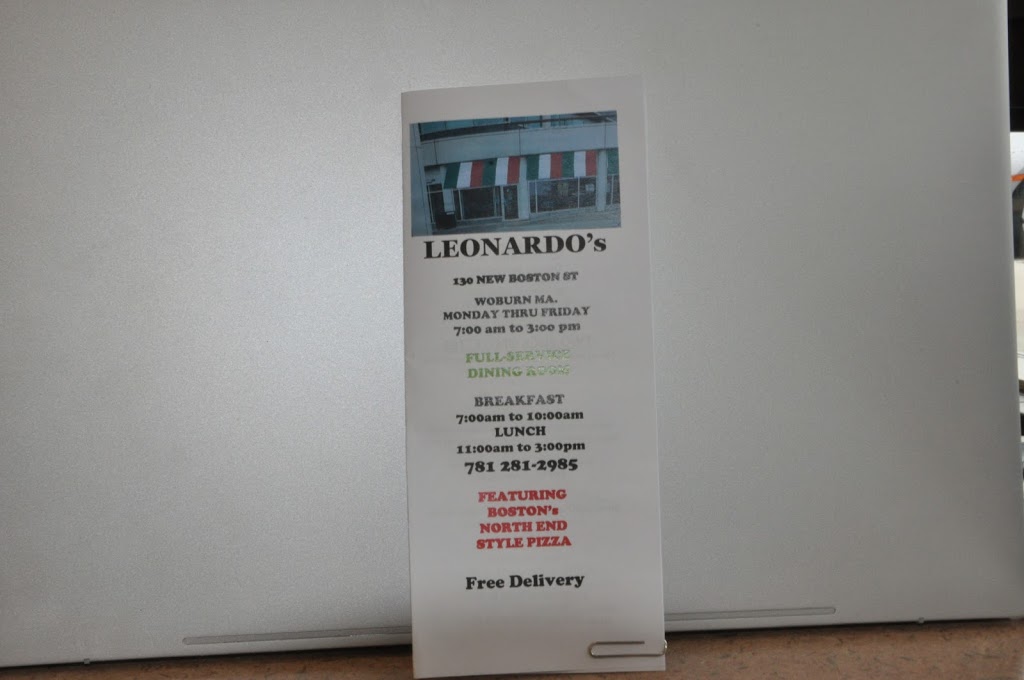 Leonardos | restaurant | 130 New Boston St, Woburn, MA 01801, USA | 7812812985 OR +1 781-281-2985